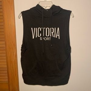 Victoria Sport Open Back Hooded Tank